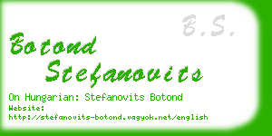 botond stefanovits business card